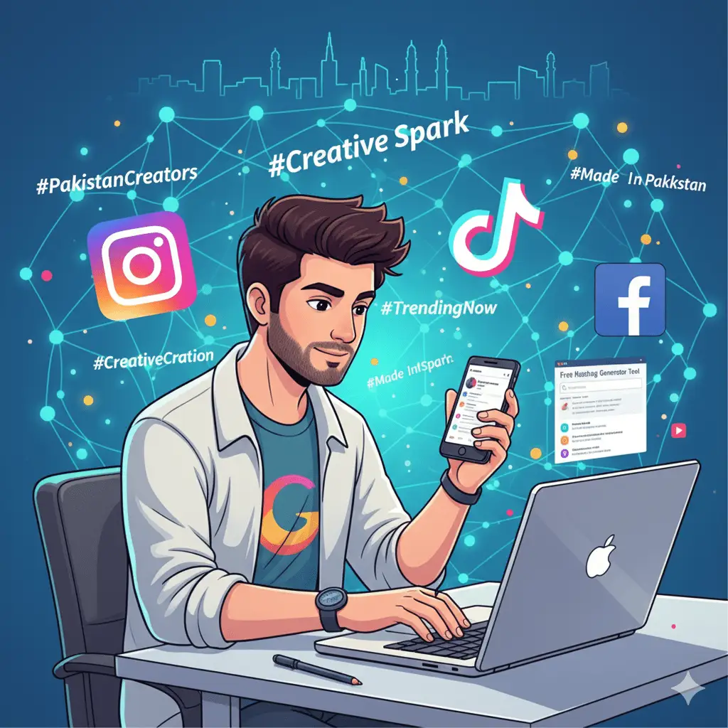 Step-by-step guide to using the free hashtag generator tool for Instagram and TikTok in Pakistan